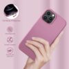 Miracase Compatible with iPhone 12 Pro Max Case, [Soft Anti-Scratch Microfiber Lining], Liquid Silicone Case Gel Rubber Shockproof Drop Protection Phone Case for 12 Pro Max, Blackcurrant
