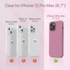 Miracase Compatible with iPhone 12 Pro Max Case, [Soft Anti-Scratch Microfiber Lining], Liquid Silicone Case Gel Rubber Shockproof Drop Protection Phone Case for 12 Pro Max, Blackcurrant