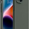 Miracase Designed for iPhone 14 Case,[Upgraded Enhanced Camera Protection],Shockproof Liquid Silicone Case with Microfiber Lining, 6.1 inch,Dark Green