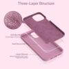 Miracase Compatible with iPhone 12 Pro Max Case, [Soft Anti-Scratch Microfiber Lining], Liquid Silicone Case Gel Rubber Shockproof Drop Protection Phone Case for 12 Pro Max, Blackcurrant