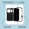 51wSRghgeyL._AC_ OtterBox iPhone 17 Pro Max (Only) - Defender Series Case - Graphite Shadow (Black & Grey) - Snaps on MagSafe - Tough - Rugged & Durable