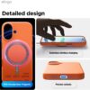 elago for iPhone 17 Case, Premium Magnetic Silicone Case, Compatible with MagSafe, Liquid Silicone Material, Protective Cover, Shockproof, Slim Phone, 6.3 inch (Orange)
