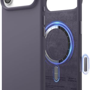 elago for iPhone Air Case, Premium Magnetic Silicone Case, Compatible with MagSafe, Liquid Silicone Material, Protective Cover, Shockproof, Slim Phone, 6.5 inch (Deep Lavender)