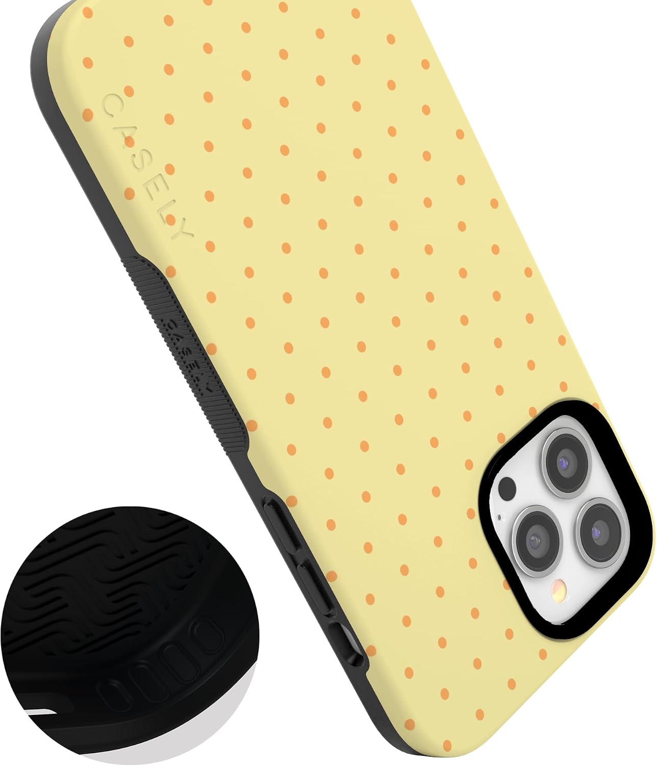 61-keOdmQfL._AC_SL1500_ Casely iPhone 13 Pro Max Case | On the Dot | Yellow Polka Dot | Bold Protective Design | Compatible with MagSafe