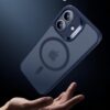 61-l4vOEmlL._AC_SL1500_ ESR for iPhone 17 Case, Camera Control Cover, Compatible with MagSafe, Shockproof Military-Grade Protection, Magnetic Phone Case for iPhone 17, Classic Hybrid Case, Frosted Blue