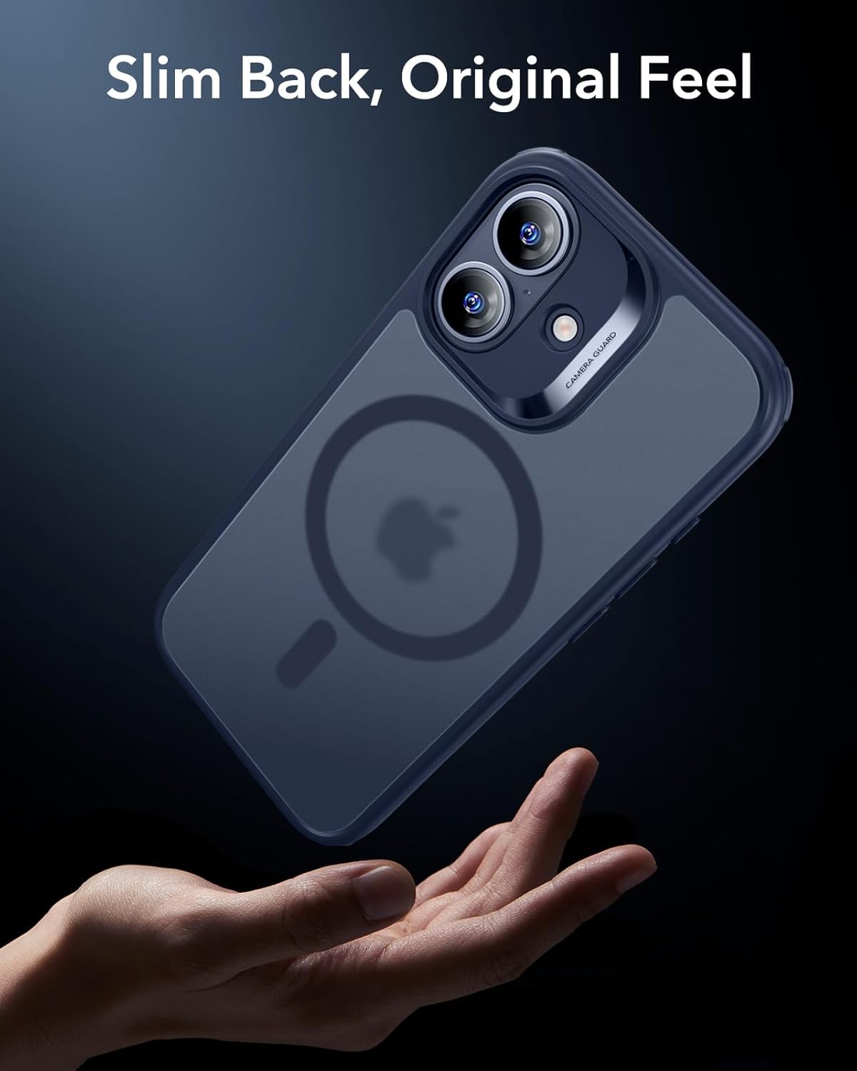 61-l4vOEmlL._AC_SL1500_ ESR for iPhone 17 Case, Camera Control Cover, Compatible with MagSafe, Shockproof Military-Grade Protection, Magnetic Phone Case for iPhone 17, Classic Hybrid Case, Frosted Blue
