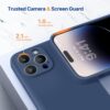 Miracase Designed for iPhone 14 Pro Case, [Upgraded Camera Protection], Shockproof Liquid Silicone Rubber Phone Case Cover for 14 Pro 6.1 inch, Dark Blue