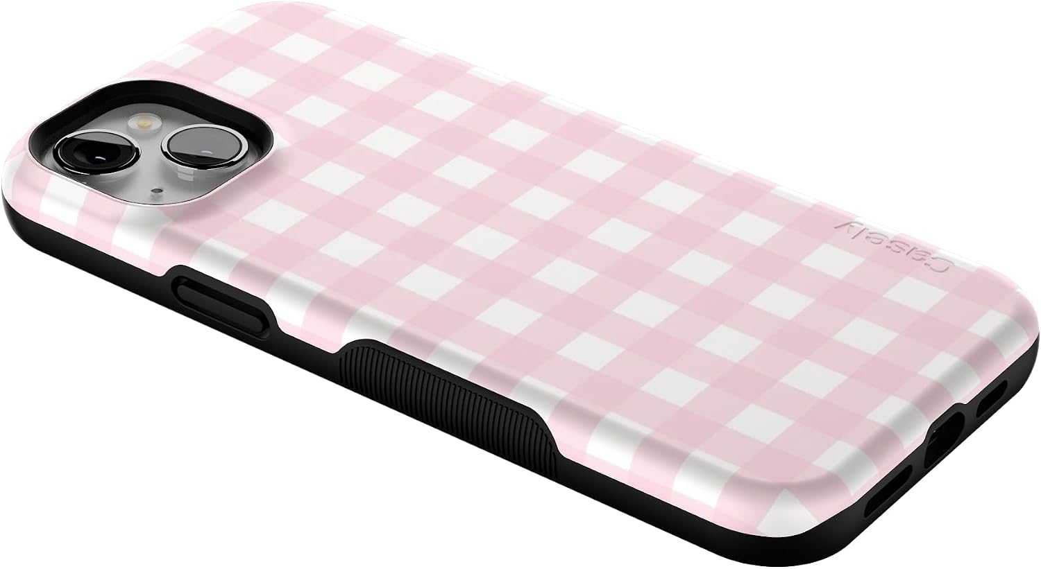61-nN0qsAZL._AC_SL1500_ Casely iPhone 15 Plus Case | Pink Plaid | Sunday Best | Bold Protective Design | Compatible with MagSafe