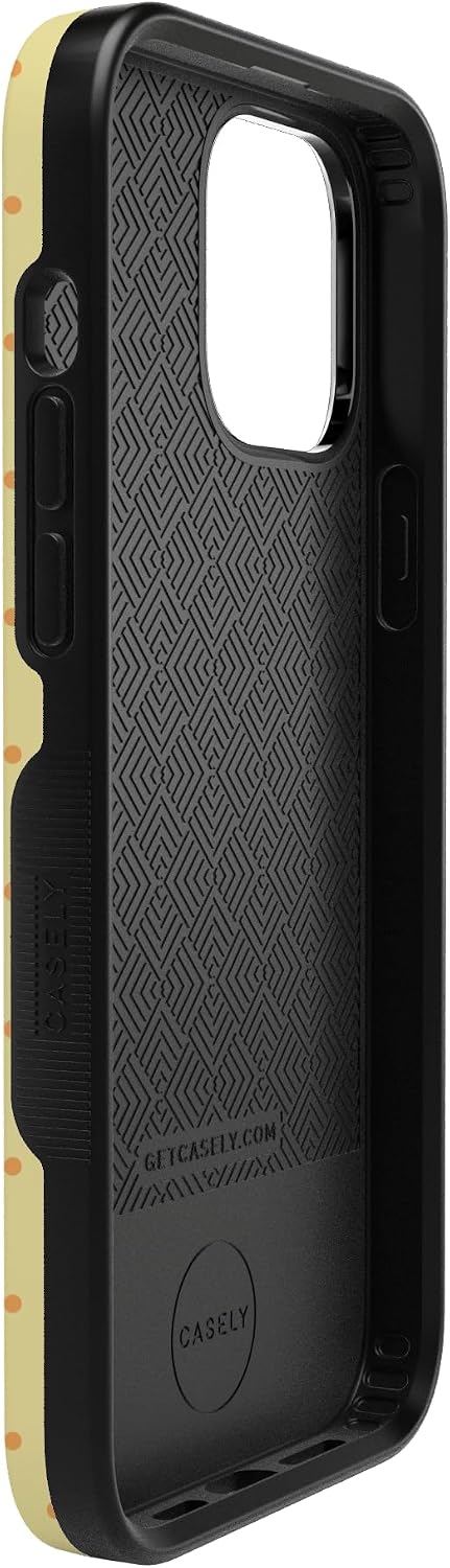 6102xKL2TJL._AC_SL1500_ Casely iPhone 13 Pro Max Case | On the Dot | Yellow Polka Dot | Bold Protective Design | Compatible with MagSafe
