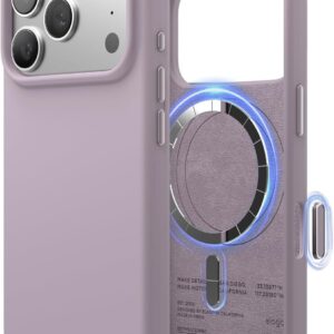 elago for iPhone 17 Pro Case, Premium Magnetic Silicone Case, Compatible with MagSafe, Liquid Silicone Material, Protective Cover, Shockproof, Slim Phone, 6.3 inch (Soft Purple)