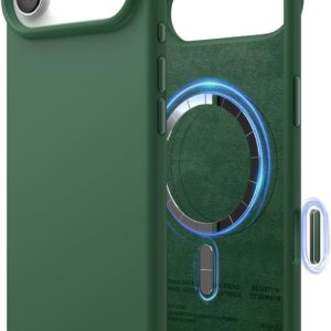 elago for iPhone 17 Pro Case, Premium Magnetic Silicone Case, Compatible with MagSafe, Liquid Silicone Material, Protective Cover, Shockproof, Slim Phone, 6.3 inch (Jean Indigo)