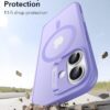 611S9vGjogL._AC_SL1500_ ESR for iPhone 17 Case, Camera Control Cover, Compatible with MagSafe, Shockproof Military-Grade Protection, Magnetic Phone Case for iPhone 17, Classic Hybrid Case, Frosted Purple