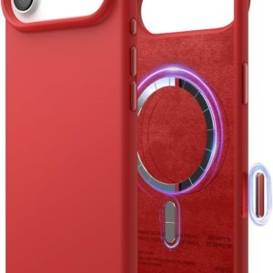 Miracase for iPhone 17 Pro Max Case with 360° Magnetic Ring Stand [Compatible with Magsafe] Full-Body Drop Proof Bumper Phone Case with Built-in 9H Tempered Glass Screen Protector,Black