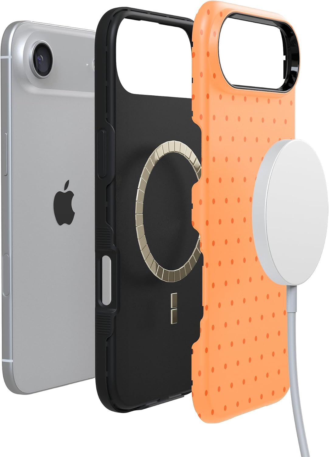 612M0ObA-L._AC_SL1500_ Casely iPhone 17 Air Case | On the Dot | Orange Polka Dot | Bold Protective Design | Compatible with MagSafe