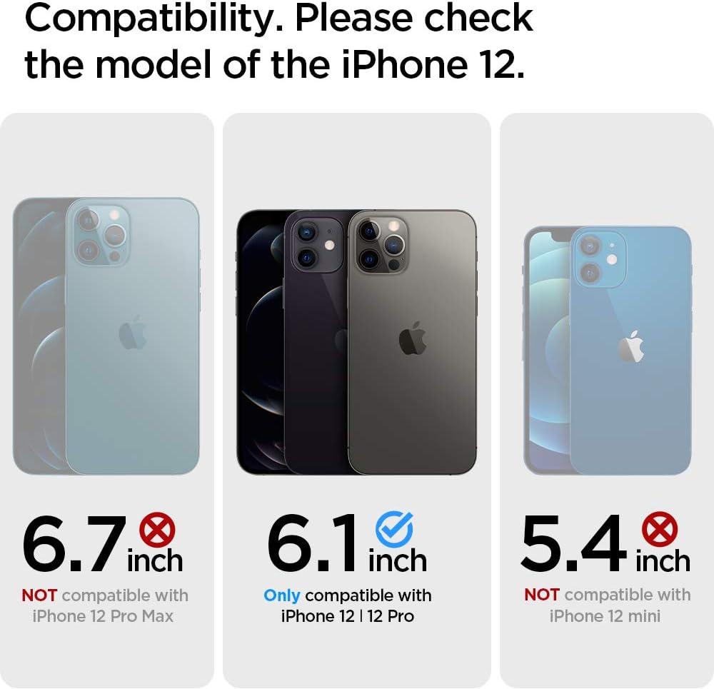612tWkckbIL._AC_SL1000_ Spigen Liquid Air Designed for iPhone 12 / Designed for iPhone 12 Pro Case (2020) - Navy Blue