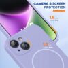 Miracase Magnetic for iPhone 14 Plus Case, [Soft Anti-Scratch Microfiber Lining], Compatible with MagSafe, Silicone Shockproof Protection Phone Case for iPhone 14 Plus,Light Purple