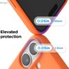 elago for iPhone 17 Case, Premium Magnetic Silicone Case, Compatible with MagSafe, Liquid Silicone Material, Protective Cover, Shockproof, Slim Phone, 6.3 inch (Orange)