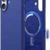 6132ISKFIyL._AC_SL1500_ elago for iPhone 17 Case, Premium Magnetic Silicone Case, Compatible with MagSafe, Liquid Silicone Material, Protective Cover, Shockproof, Slim Phone, 6.3 inch (Cobalt Blue)