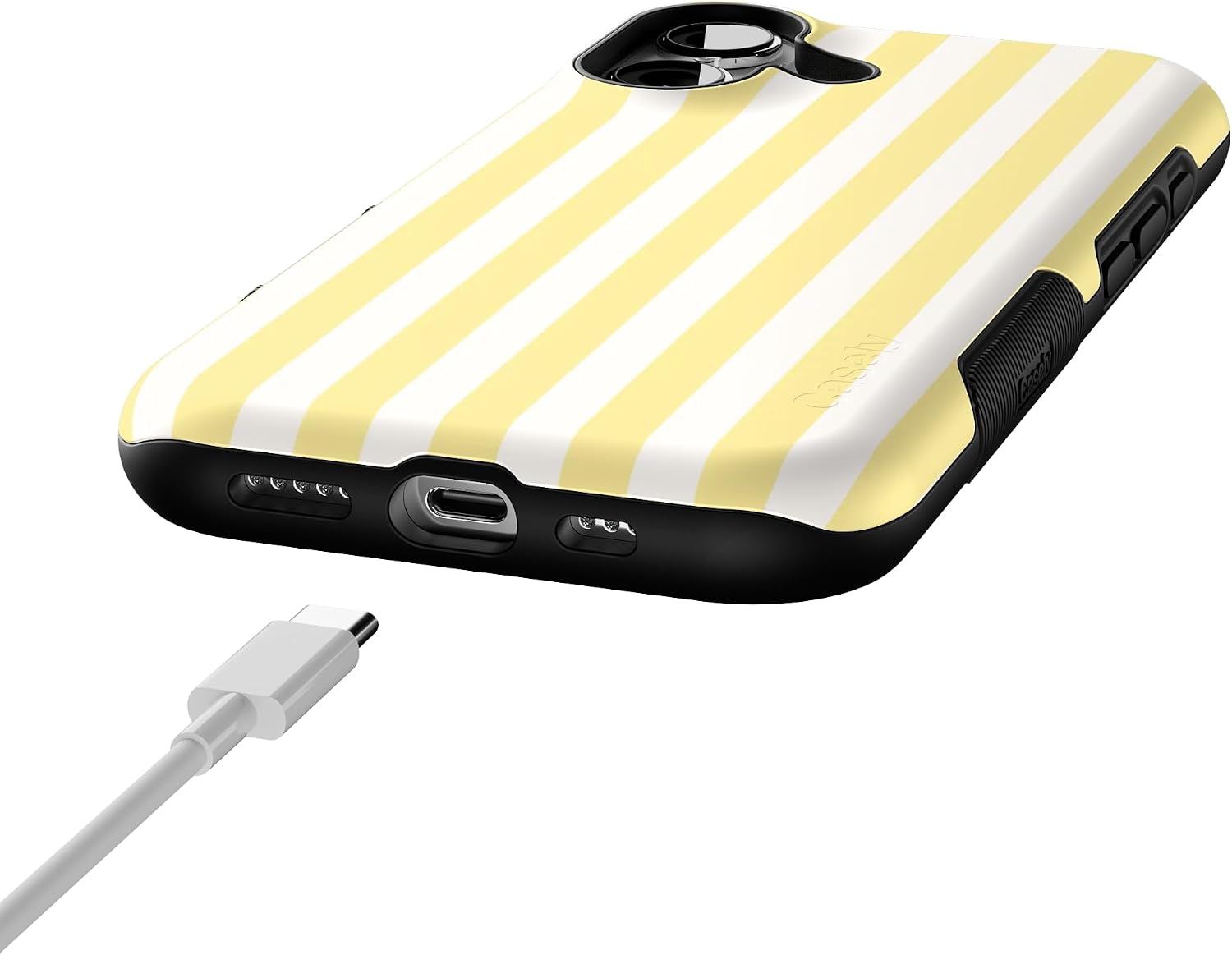613WguTCouL._AC_SL1500_ Casely iPhone 17 Case | Butter Yellow Stripes | Sunday Best | Bold Protective Design | Compatible with MagSafe