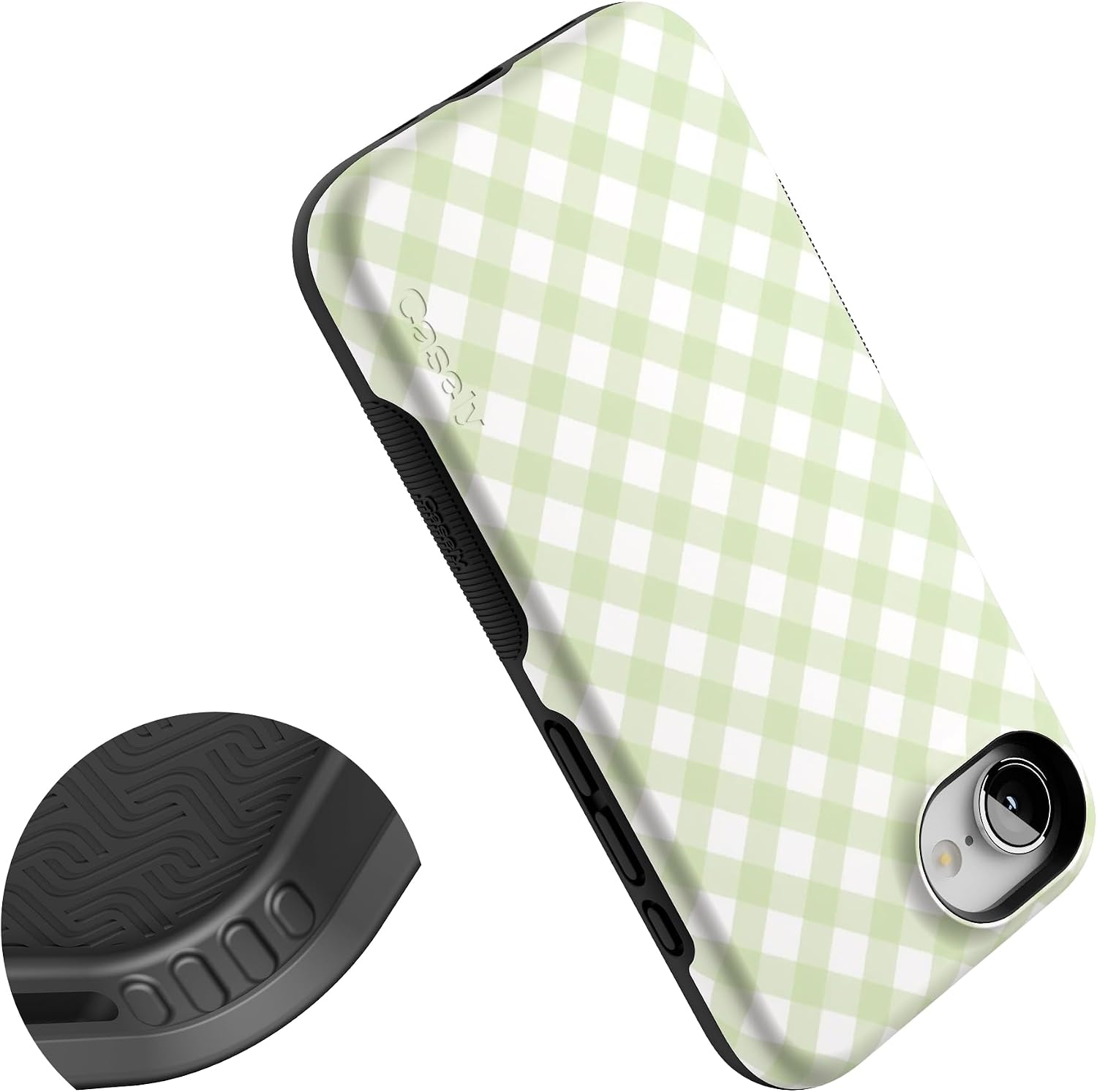 Casely iPhone 16e Case | Mint Lattice | Sunday Best | Bold Protective Design | Compatible with MagSafe