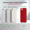 614UQ7roRLL._AC_SL1500_ Miracase Ultra Slim Designed for iPhone SE Case 2022(3rd Gen)/iPhone SE 2020 Case(2nd Gen)/iPhone 7 Case/iPhone 8 Case with Screen Protector, Multi-Color Silicone Shockproof Phone Case(Glossy Red)