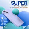 Miracase Compatible with iPhone 15 Case, [Soft Anti-Scratch Microfiber Lining], Liquid Silicone Case Gel Rubber Shockproof Drop Protection Phone Case for iPhone 15, Light Purple