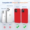 615LGNyVWXL._AC_SL1500_ Miracase Compatible with iPhone 12 Case and iPhone 12 Pro Case, Liquid Silicone Gel Rubber Full Body Protection Shockproof Drop Protection Phone Case for iPhone 12/12 Pro 6.1 inch, Red