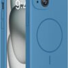 Miracase Compatible with iPhone 15 Case, [Soft Anti-Scratch Microfiber Lining], Liquid Silicone Case Gel Rubber Shockproof Drop Protection Phone Case for iPhone 15, Capri Blue