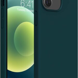 Miracase Compatible with iPhone 12 Case and iPhone 12 Pro Case, Liquid Silicone Gel Rubber Full Body Protection Shockproof Drop Protection Phone Case for iPhone 12/12 Pro 6.1 inch, Teal