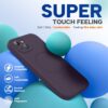 Miracase Magnetic for iPhone 15 Case, [Soft Anti-Scratch Microfiber Lining], Compatible with MagSafe, Liquid Silicone Case Shockproof Drop Protection Phone Case for 15, Dark Purple
