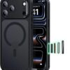 616B9tdnL._AC_SL1500_ ESR for iPhone 17 Pro Case, Camera Control Cover, Compatible with MagSafe, Shockproof Military-Grade Protection, Magnetic Phone Case for iPhone 17 Pro, Classic Hybrid Case, Frosted Black