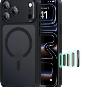 ESR for iPhone 17 Pro Max Case, Camera Control Cover, Compatible with MagSafe, Shockproof Military-Grade Protection, Magnetic Phone Case for iPhone 17 Pro Max, Classic Hybrid Case, Frosted Black