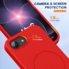 Miracase Magnetic for iPhone 17e Case & iPhone 16e Case, [Soft Anti-Scratch Microfiber Lining], Compatible with MagSafe, Silicone Shockproof Protection Phone Case for iPhone 17e/16e, Red