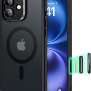 ESR for iPhone 16 Plus Case, Compatible with MagSafe, Shockproof Military-Grade Protection, Scratch-Resistant Back, Magnetic Phone Case for iPhone 16 Plus, Classic Hybrid Case, Frosted Black