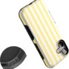 616uXKlbtCL._AC_SL1500_ Casely iPhone 17 Case | Butter Yellow Stripes | Sunday Best | Bold Protective Design | Compatible with MagSafe