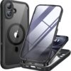 6171krL2NL._AC_SL1280_ Miracase for iPhone 16 Case 6.1'', Full-Body Bumper Phone case with Built-in Full Glass Screen &Camera Control,No Gap,Compatible with MagSafe,Drop Proof 16 Cover,Black