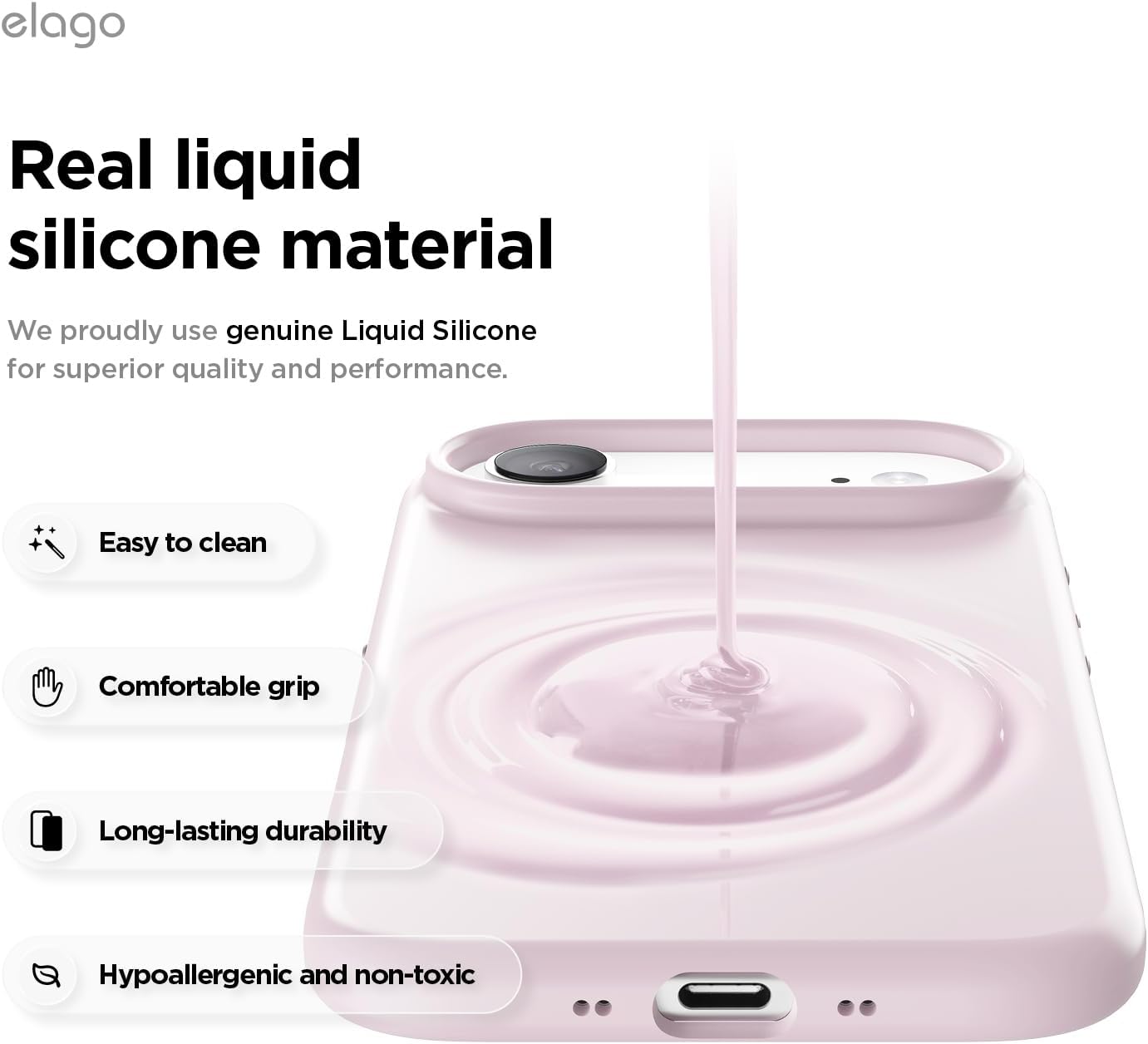 6176kgvDVeL._AC_SL1500_ elago for iPhone Air Case, Premium Magnetic Silicone Case, Compatible with MagSafe, Liquid Silicone Material, Protective Cover, Shockproof, Slim Phone, 6.5 inch (Light Lilac)