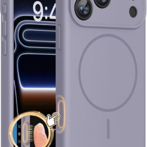 Miracase for iPhone 17 Pro Max Case 6.9" Full-Body Phone Case with Built-in Glass Screen Protector& Full Camera Protector,[Magnetic with MagSafe] Drop Proof 17 ProMax Cover, Grey Titanium