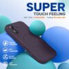 Miracase Compatible with iPhone 16 Case, [Soft Anti-Scratch Microfiber Lining], Compatible with MagSafe, Liquid Silicone Case Shockproof Drop Protection Phone Case for 16,Dark Purple