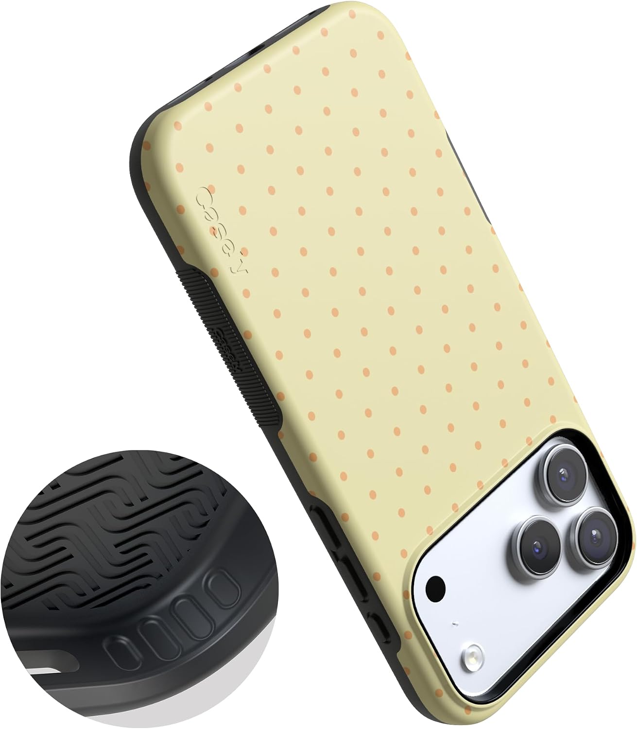617ttrR2nAL._AC_SL1500_ Casely iPhone 17 Pro Case | On the Dot | Yellow Polka Dot | Bold Protective Design | Compatible with MagSafe