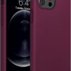 Miracase Compatible with iPhone 12 Pro Max Case, [Soft Anti-Scratch Microfiber Lining], Liquid Silicone Case Gel Rubber Shockproof Drop Protection Phone Case for 12 Pro Max, Wine Red