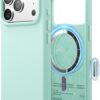 618ABpMD-GL._AC_SL1500_ elago for iPhone 17 Pro Case, Premium Magnetic Silicone Case, Compatible with MagSafe, Liquid Silicone Material, Protective Cover, Shockproof, Slim Phone, 6.3 inch (Aqua Sky)