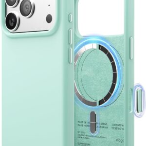 618ABpMD-GL._AC_SL1500_ elago for iPhone 17 Pro Case, Premium Magnetic Silicone Case, Compatible with MagSafe, Liquid Silicone Material, Protective Cover, Shockproof, Slim Phone, 6.3 inch (Aqua Sky)