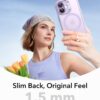 618KFqAjL._AC_SL1500_ ESR for iPhone 17 Case, Camera Control Cover, Compatible with MagSafe, Shockproof Military-Grade Protection, Magnetic Phone Case for iPhone 17, Classic Hybrid Case, Frosted Light Purple