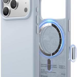 elago for iPhone 17 Pro Case, Premium Magnetic Silicone Case, Compatible with MagSafe, Liquid Silicone Material, Protective Cover, Shockproof, Slim Phone, 6.3 inch (Light Blue)