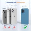 Miracase Designed for iPhone 14 Pro Case, [Upgraded Camera Protection], Shockproof Liquid Silicone Rubber Phone Case Cover for 14 Pro 6.1 inch, Capri Blue