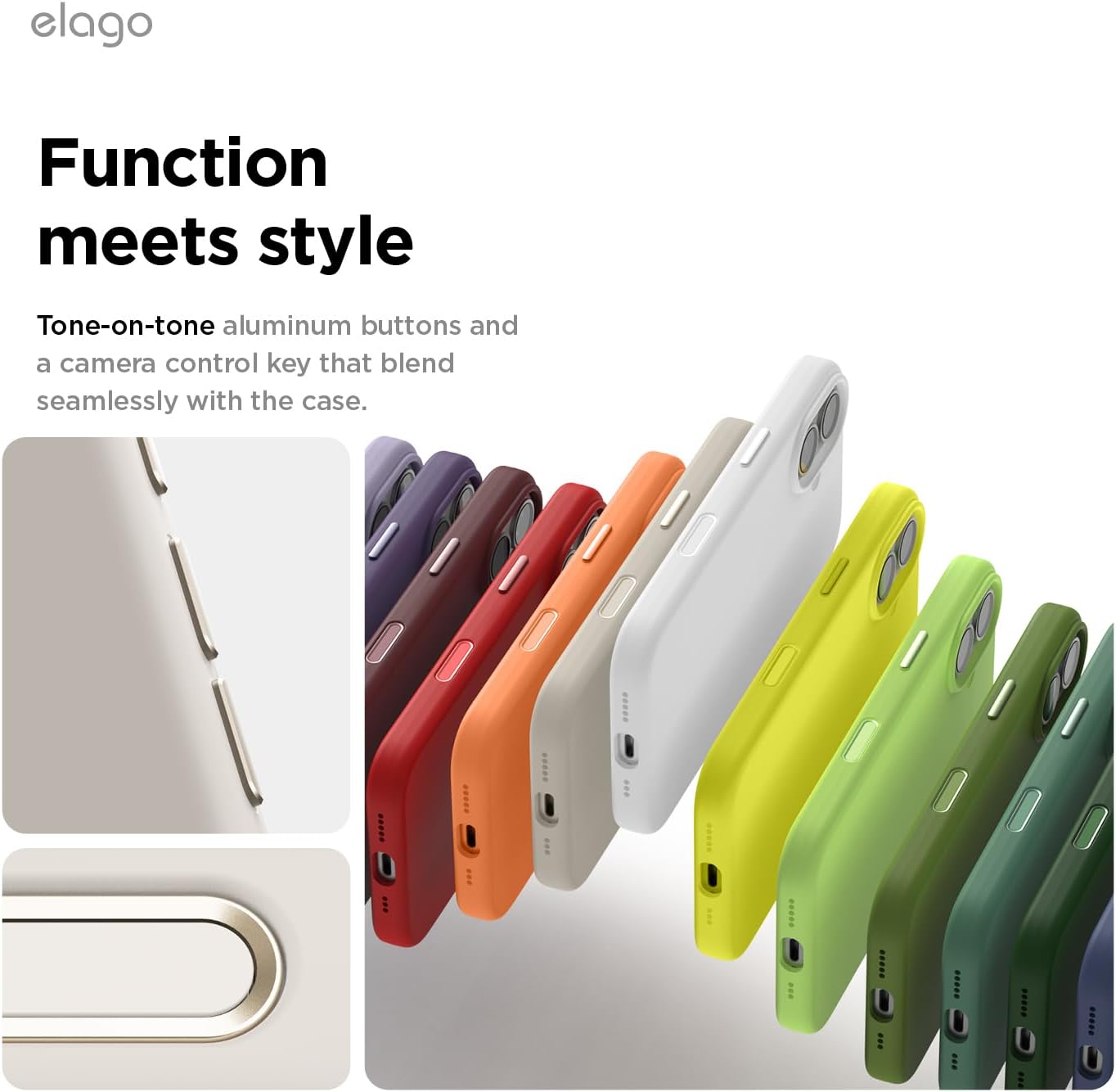 elago for iPhone 17 Case, Premium Magnetic Silicone Case, Compatible with MagSafe, Liquid Silicone Material, Protective Cover, Shockproof, Slim Phone, 6.3 inch (Stone)