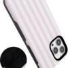 618v8jbsiYL._AC_SL1500_ Casely iPhone 13 Pro Case | Sunday Best | Pink Stripes | Bold Protective Design | Compatible with MagSafe