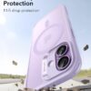 6197sBHEImL._AC_SL1500_ ESR for iPhone 17 Case, Camera Control Cover, Compatible with MagSafe, Shockproof Military-Grade Protection, Magnetic Phone Case for iPhone 17, Classic Hybrid Case, Frosted Light Purple