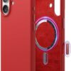 elago for iPhone 17 Case, Premium Magnetic Silicone Case, Compatible with MagSafe, Liquid Silicone Material, Protective Cover, Shockproof, Slim Phone, 6.3 inch (Red)